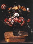 Jacques Linard Bouquet on Wooden Box Germany oil painting artist